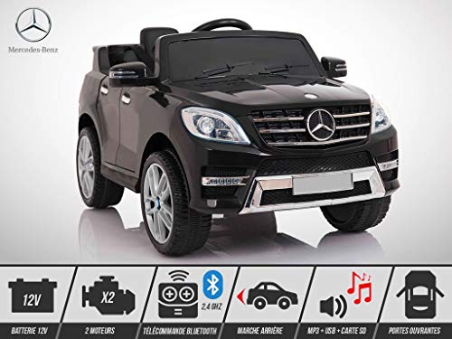 Kingtoys - Coche eléctrico infantil para Mercedes ML 350 (50 W), color negro