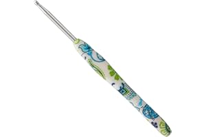 ‎COOPAY Coopay Crochet Hook 3.75 mm, 1 Piece Ergonomic Crochet Hooks with Solid Metal Crochet and Rubber Handle, Crochet Hook Handle with Beautiful Flower for Beginners, Comfortable TPR Handle Hook Needle for