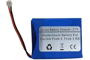 STARNOVO Batterie de rechange 3,7 V 300 mAh pour Garmin Fenix 3, Fenix 3 HR, 361-00034-02
