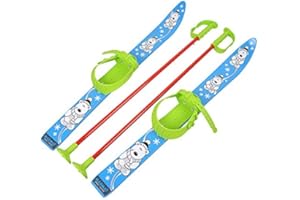 MARMAT Skis et bâtons de ski pour enfants - Disponibles en 6 couleurs - En plastique - 70 cm