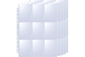 TECHSHARE Carpeta de colección, carpeta vacía, carpeta transparente para carpetas, páginas de carpetas neutras antideslizantes para 3 anillos, carpeta de álbum (50 páginas)