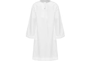 Barn Långärmad Kaftanrock Etniska Kläder Maxigång | Beständiga Och Lättsköta Kläder Elegant Formell Kjol Skivhalsad Dishdasha Rundhalsad Thawb Eid Utrustning Festlig Festklädsel