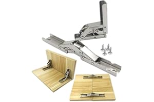 KAFENDA Porte pliante à 90 degrés/charnière d'étagère pièces de meubles de cadre de table à support dissimulé (2 pièces)