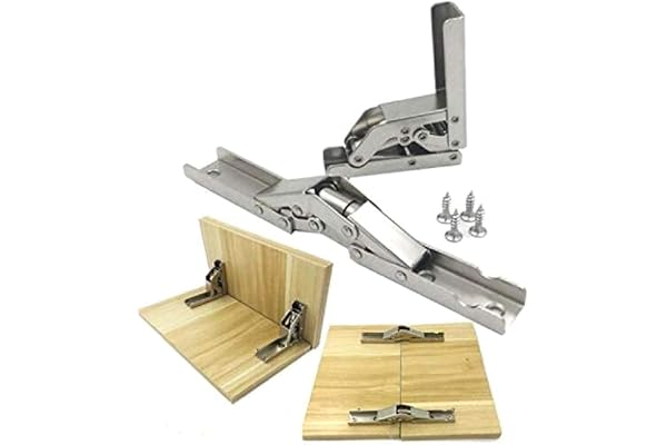 Porte pliante à 90 degrés/charnière d'étagère pièces de meubles de cadre de table à support dissimulé (2 pièces)