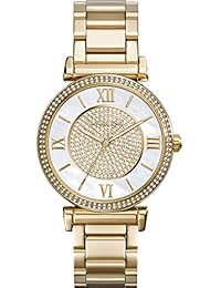 Michael Kors MK3332 - Reloj de cuarzo para mujer, correa de acero inoxidable color dorado