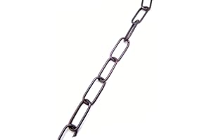 PROMETEO ELECTRONICS 1mt catena bronzo antichizzata per lampadari sospensione filo 3,8mm Dimensioni anello 45 x 20mm