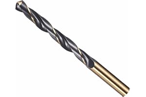 CoCud Drill Bit, 12mm Cutting Diameter, 4341 HSS Jobber Bits Gold and Black 118° Cutting Angle - (Applications: for Drilling Plastic Wood Soft Metal), 1-Pieces