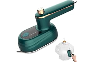 mizikuu Mini Fer à Repasser, Portable fer à vapeur avec humide et sec Défroisseur Vapeur Chauffage Rapide Nano Steam Iron à avec 50ml d’eau Machine À Repasser pour Maison Et Aux Voyages vert