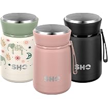 SHO Food Flask - Vacuum Insulated, Double Walled Stainless Steel ...