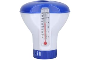 Floating Dispenser Chlorine,LUXTE Floating Chlorine with Thermometer,Chlorine Tablets Dispenser Adjustable Chemical Floater for Indoor & Outdoor Swimming Pools Hot Tubs (1PC)