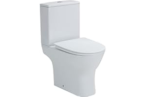 VEREG VEROSAN+ Stand-WC Kombination Paros, spülrandlos, Abgang waagerecht, inkl. WC-Sitz