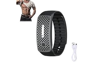 GUSHE Matteo Ultrasonic Body Shape Wristband, Electronic Slimming Bracelet, Slimming Wristband with USB Rechargeable, Magnetic Bracelet for Lymphatic Weight Loss for Men Women (Black)