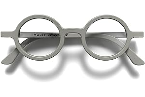 LONDON MOLE® Moley lunettes de lecture | Lecteurs ronds sympas | Homme femme unisexe | Charnières à ressort