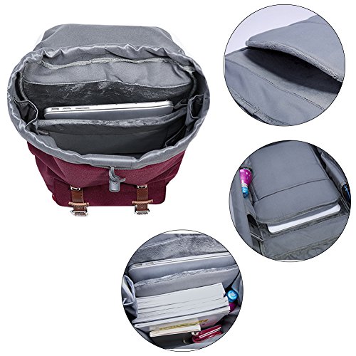 KALIDI 17 Zoll Laptop Rucksack Backpack Schulrucksack für bis zu 15.6 zoll Laptop Notebook Computer Arbeit Campus Studenten Outdoor Reisen Wandern mit Großer Kapazität - 4