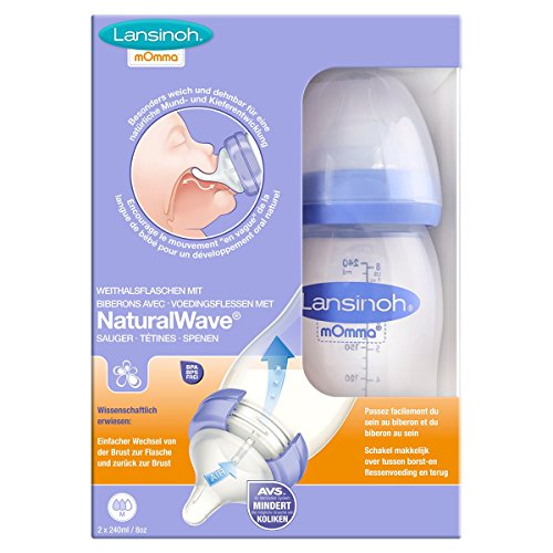 Lansinoh Weithalsflasche mit NaturalWave Sauger - 2