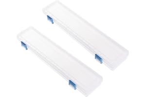 Lamala Lot de 2 boîtes à crayons en plastique pour pinceaux et fournitures de bureau - Organiseur de rangement pour aquarelle - Outils de dessin