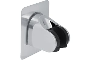 Oumefar Chromowana, samoprzylepna słuchawka prysznicowa, uchwyt, regulowany uchwyt prysznicowy, uchwyt na słuchawkę prysznicową, uchwyt do łazienki