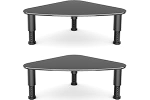 Hemudu 2 Elevador Monitor Escritorio, Soporte Monitor Mesa con Altura Ajustable, Soporte Triangular para Pantalla Plana LCD LED, Portátil/Televisores, Base Monitor Ahorra Espacio, Capacidad hasta 40kg