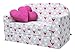 Produktbild LULANDO Classic Kindersofa Kindercouch Kindersessel Sofa Bettfunktion Kindermöbel zum Schlafen und Spielen, Farbe: Herzen