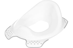 Babycurls Little Journey Toilet Training Kids Non Slip Loo Seat Unisex White for Safe Toddler Potty Training in The Bathroom and Home