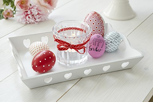 Heitmann Deco 66053 Holz-Tablett, Holz, Weiss, 28 x 19 x 4 cm - 2