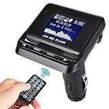 【Was ist mehr】 Kommt mit 1 * FM Transmitter, 1 * 3,5 mm Aux-Kabel, 1 * Fernbedienung, 1 * Benutzerhandbuch. Auch dieses Auto FM-Transmitter unterstützt 30 Tage Geld zurück Service und lebenslange Produkt Tech Service.