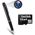 TECHNOVIEW Full HD Camera 1080P with 32GB SD Card Included, Indoor Outdoor Video Audio Recording Security Camera HD Video Audio Recorder - Black