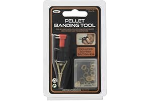 NGT Pellet Bander Tool + 20 Bait Bands Match Coarse Fishing Banding Tool Tackle