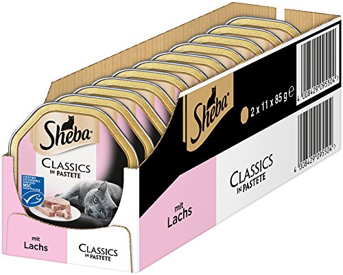 Preisvergleich Produktbild Sheba Katzenfutter Nassfutter Classics mit Lachs (MSC), 11 x 85 g