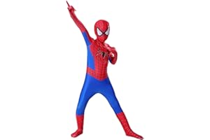 JMOCD Spiderman Kostüme Mit Maske für Kinder Erwachsene,Party Halloween Karneval Cosplay Superheld Jumpsuit