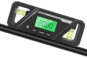 OMANA 2-in-1 Digital Electronic Level & Angle Gauge, Bubble Inclinometer & Spirit Level, LCD Display Protractor Meter Finder 90° Range Magnetic Base for Painting Curtains Picture Frames Woodwork Saw DIY