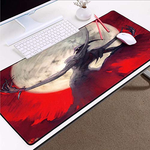 Preisvergleich Produktbild Rutschfeste, verschleißfeste, wasserdichte Tastaturmatte mit großem Gummi-Mauspad für Spiele und Büro 90 x 30 cm