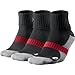 Produktbild Nike Jordan Low Quarter Socks 3er Pack Schwarz-Grau-Rot Größe 46-50 427417-011
