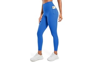 CRZ YOGA Femmes Butterluxe Leggings Taille Haute de Doux Entraînement Pantalon avec Poches - 64cm/71cm