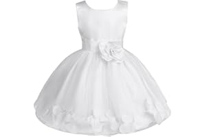 Freebily Vestito da Principessa Bambina Abiti da Damigella Ragazza Abito da Sera Lungo Vestito da Cerimonia Elegante Senza Maniche Gonna Lunga Tulle Festa di Compleanno