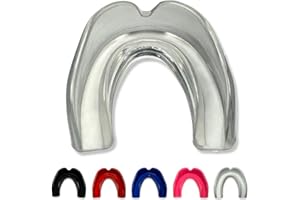 PK Shark Adult & Junior Mouth Guard with Case, Boxing Gum Shield Kids, Junior Gum Shield Kickboxing, Rugby, MMA, Football, Hockey, Teeth Protection Boys and Girls Gum Shield (Transparent, Junior 11)