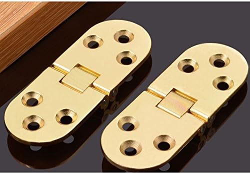 Dometool UK 2pcs Building Hardware Folding Table Hinge Furniture Door Hinge Inlet Hinge Gold