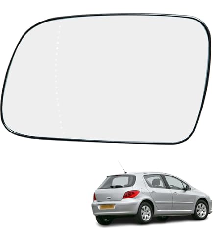 Verre de Rétroviseur de Porte Chauffant, Antibuée Convexe 12 V de Remplacement pour 307 407 RHD(Droit 51137272584
