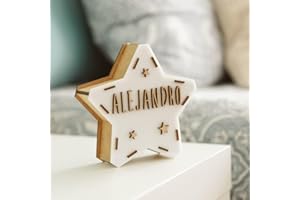 WONDEE Vintiun Mini Lámpara Personalizada Decorativa, Luz Nocturna Infantil Quitamiedos - Cosas/Regalos para Bebés Recién Nacidos Originales, Regalos niños y niñas 0,1,2,3,4,5,6,7,8,9,10 años