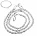 Produktbild Enez Königskette Panzerkette Set 2 Teile. 925 Silber PL. 3mm Länge 50cm 337