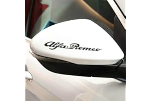 HENGYUESHANG Adesivo per maniglia della portiera dell'auto, per Alfa Romeo 147 159 156166 GT 4C Mito Giulia Giulietta Stelvio Auto Styling (nero)