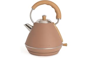 CREATE/KETTLE RETRO M/Bouilloire électrique moka/Ébullition rapide, capacité 1 L, arrêt automatique, filtre anti-calcaire, indicateur de niveau d’eau, Ø17,2 cm, 1200 W