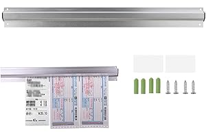 HZNZYHD 20IN Ticket Holder Restaurant, Aluminium Tab Grabber Ticket Rail for Catering Food Restaurant