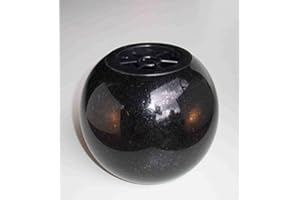 Designgrab Vase funéraire rond en granit suédois noir SS1 vase sphérique rond noir