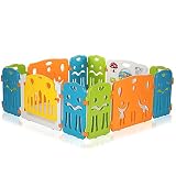 Baby Vivo Laufgitter aus Kunststoff mit Tür colors XL - 4