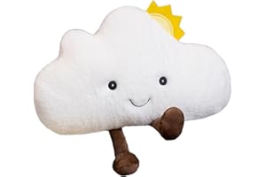 CavspkArt Cute Cloud Plush Pillow Toys, Soft Plush Cushion for Bedside Sofa, Funny Plushies Soft Toys, Cloud Plush Toy Stuffed Pillow for Home Decoration, Gift for boys and Girls (Cloud)
