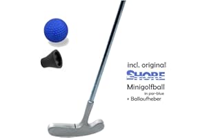 Golfas Minigolfset Single - 3-teilig (mit original Shore Minigolfball-Anlagenball) und Minigolf-Pick-Up