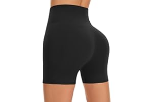 ‎FUELMEFOOT FuelMeFoot Damen Kurze Sporthose High Waist Yoga Sport Shorts Leggings für Sommer Leggins Radlerhose Fitness Hotpants Gym Bike.