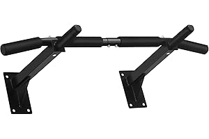 ‎GRANDMA SHARK GRANDMA SHARK Wandmontiert Klimmzugstange Mit 6 Anti Rutsch Griffen und Fix mit 8 Expansionsschraube, Sicheren und stabilen Heimfitnessgeräten (MAX-Belastung 200kg) Schwarz