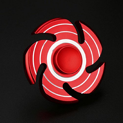 Spielzeug Geschenk Fidget Hand Spinner Dreieck Metall Spinner Finger Focus Stress Relief Spielzeug Geschenk für Kinder / Erwachsene (Rot) - 2